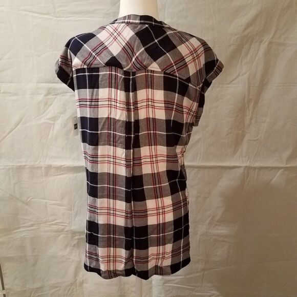 Gap Plaid Sleeveless Oversized Tunic Top NWT - Picture 3 of 6